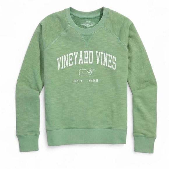 Vineyard Vines Tops - 💚 🐳NWT- Vineyard Vines Cotton Terry Sweatshirt (Loden Frost, Size S)
